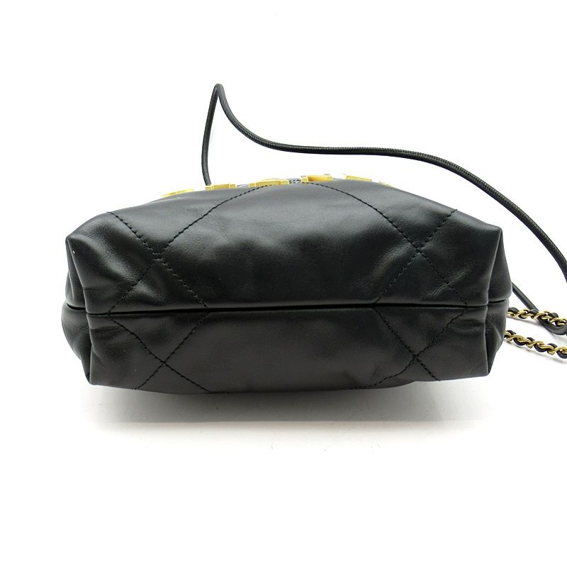 Chanel 22 Mini Shoulder Bag As3980 B19059 94305 Shiny Calf Women's Shoulder Bag