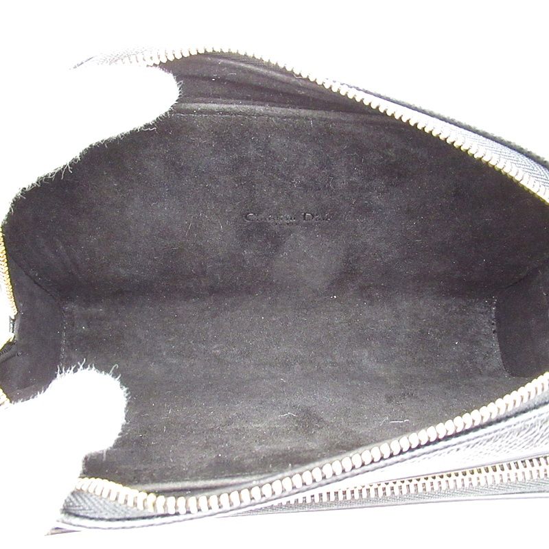 Dior Caro Double Pouch Shoulder Bag S7431ubae Calf Women's Shoulder Bag Black