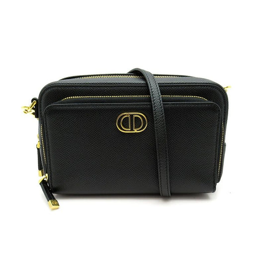 Dior Caro Double Pouch Shoulder Bag S7431ubae Calf Women's Shoulder Bag Black