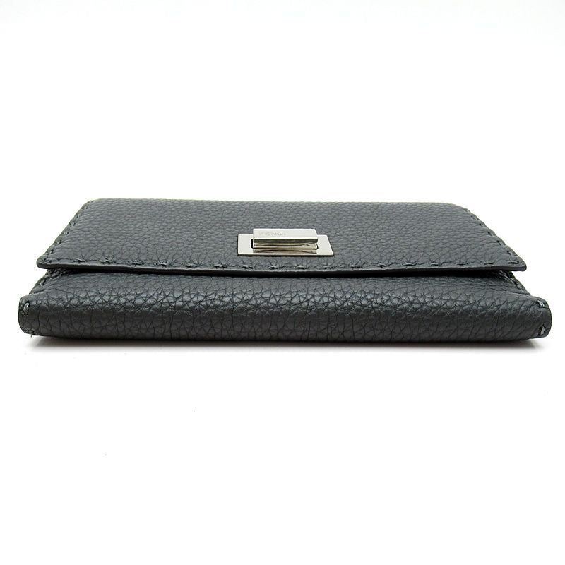 Fendi Peekaboo Selleria W Hook Long Wallet 8m0308 Qzy F0jgz Leather Women Gray