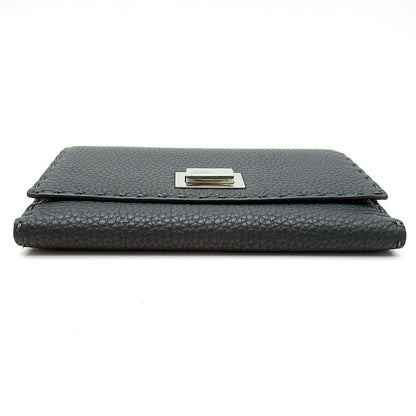 Fendi Peekaboo Selleria W Hook Long Wallet 8m0308 Qzy F0jgz Leather Women Gray