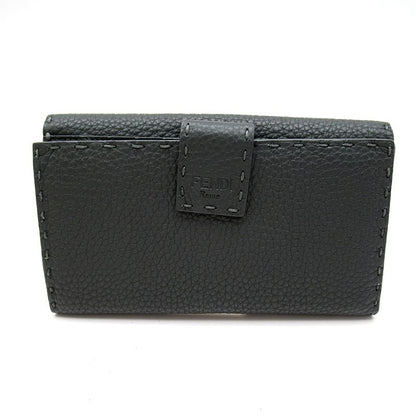 Fendi Peekaboo Selleria W Hook Long Wallet 8m0308 Qzy F0jgz Leather Women Gray