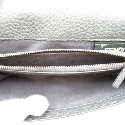 Fendi Peekaboo Selleria W Hook Long Wallet 8m0308 Qzy F0jgz Leather Women Gray