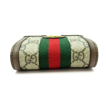 Gucci Ophidia Compact Wallet 598662 96iwg 8745 GG Supreme Women Beige