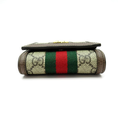 Gucci Ophidia Compact Wallet 598662 96iwg 8745 GG Supreme Women Beige
