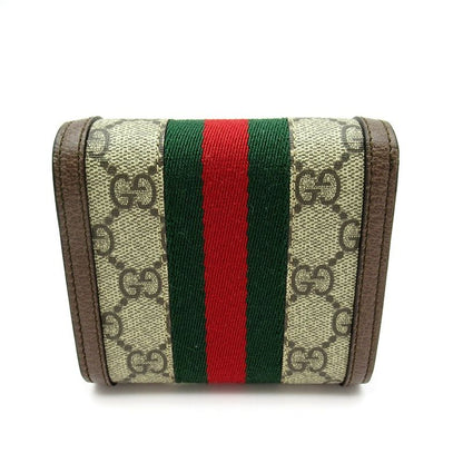 Gucci Ophidia Compact Wallet 598662 96iwg 8745 GG Supreme Women Beige