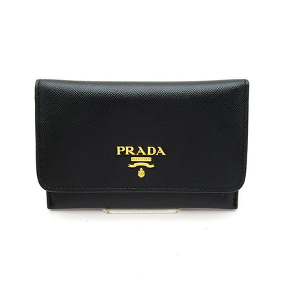 Prada Card Case 1m1362 Saffiano Women Black (Nero)