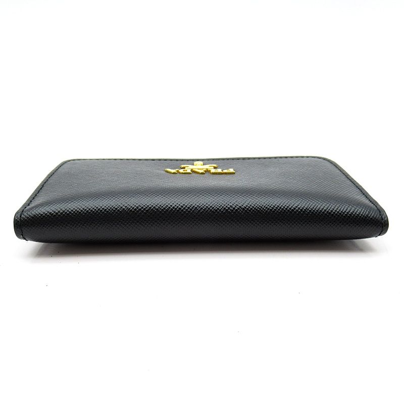 Prada Card Case 1m1362 Saffiano Women Black (Nero)