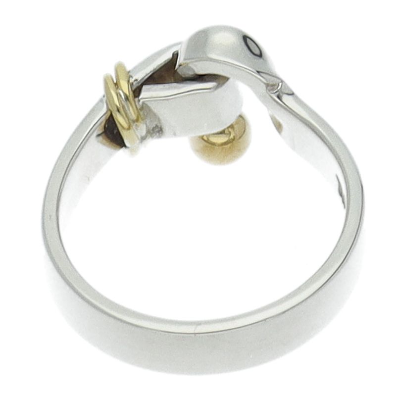 Tiffany & Co Hook & Eye Ring (#12) Sv925 18k Yellow Gold Ladies