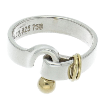 Tiffany & Co Hook & Eye Ring (#12) Sv925 18k Yellow Gold Ladies