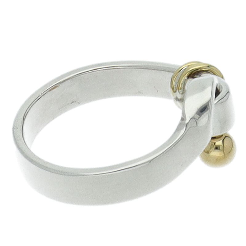 Tiffany & Co Hook & Eye Ring (#12) Sv925 18k Yellow Gold Ladies