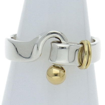 Tiffany & Co Hook & Eye Ring (#12) Sv925 18k Yellow Gold Ladies