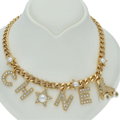 Chanel 2024 Cruise Roller Skate Choker Brass Ladies