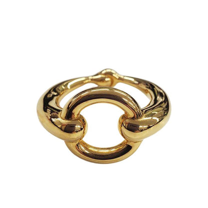 Hermes Scarf Ring Women's Brand Mo GP Gold Elegant Stylish Cute Shawl