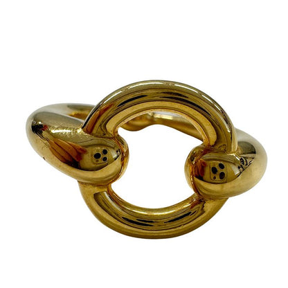 Hermes Scarf Ring Women's Brand Mo GP Gold Elegant Stylish Cute Shawl