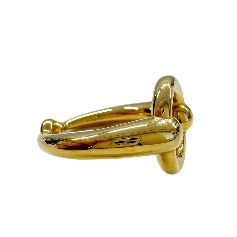 Hermes Scarf Ring Women's Brand Mo GP Gold Elegant Stylish Cute Shawl