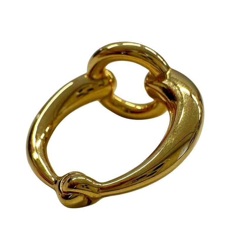 Hermes Scarf Ring Women's Brand Mo GP Gold Elegant Stylish Cute Shawl