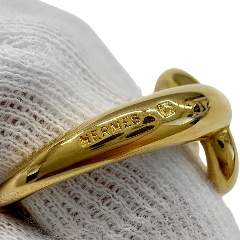 Hermes Scarf Ring Women's Brand Mo GP Gold Elegant Stylish Cute Shawl