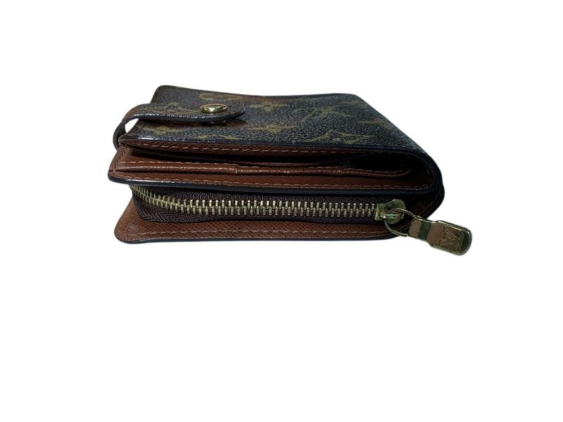 3562 Louis Vuitton Compact Zip Bifold Wallet Monogram Brown