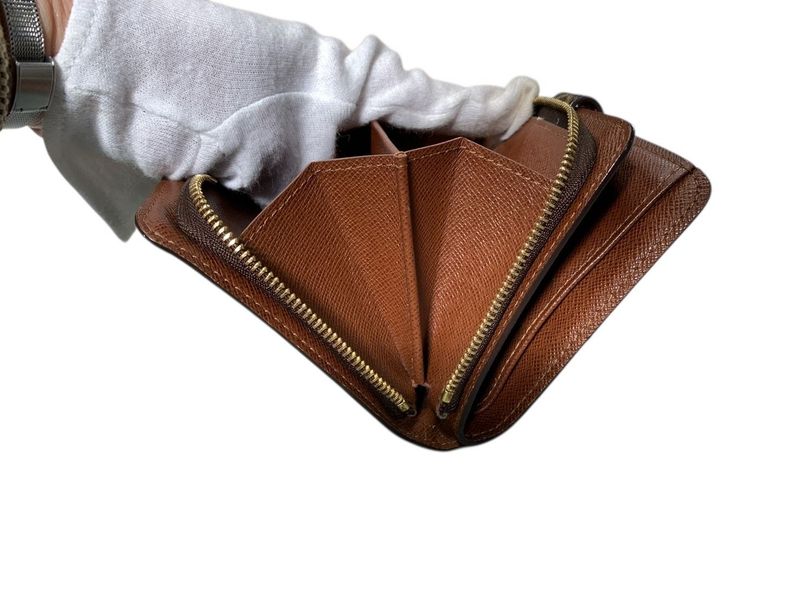 3562 Louis Vuitton Compact Zip Bifold Wallet Monogram Brown