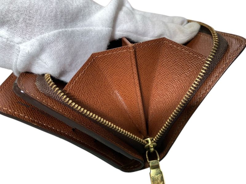 3562 Louis Vuitton Compact Zip Bifold Wallet Monogram Brown