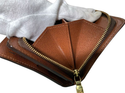 3562 Louis Vuitton Compact Zip Bifold Wallet Monogram Brown