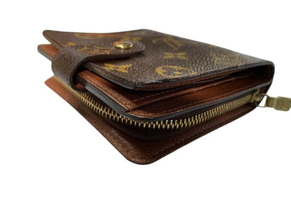 3562 Louis Vuitton Compact Zip Bifold Wallet Monogram Brown