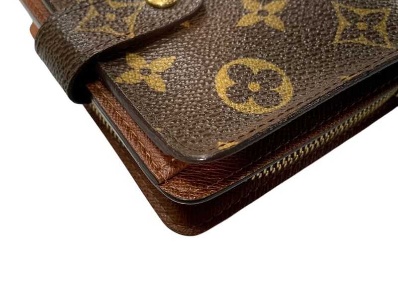 3562 Louis Vuitton Compact Zip Bifold Wallet Monogram Brown
