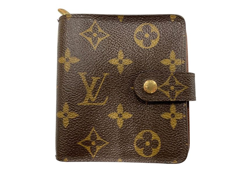3562 Louis Vuitton Compact Zip Bifold Wallet Monogram Brown