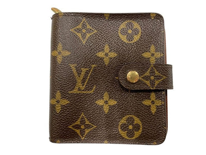 3562 Louis Vuitton Compact Zip Bifold Wallet Monogram Brown