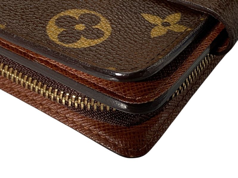 3562 Louis Vuitton Compact Zip Bifold Wallet Monogram Brown