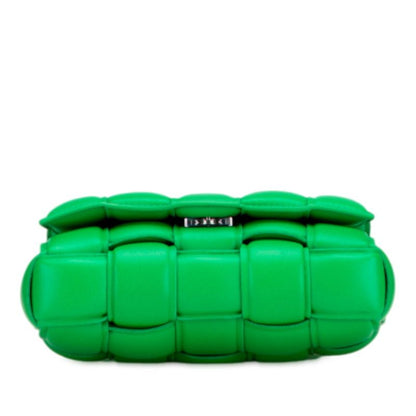 Bottega Veneta Maxi Intrecciato Cassette Green Leather Women's Bottega Veneta