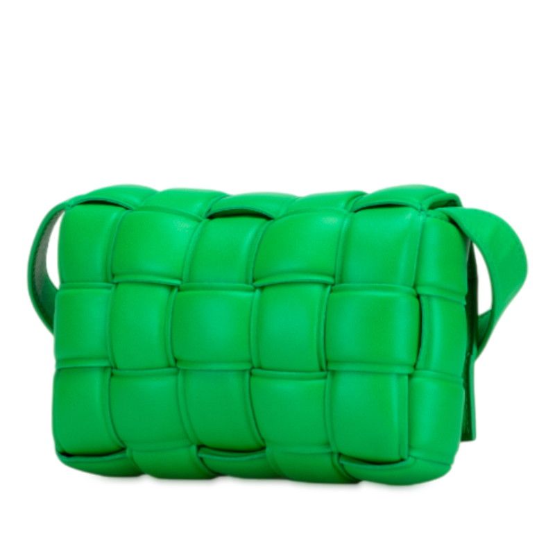 Bottega Veneta Maxi Intrecciato Cassette Green Leather Women's Bottega Veneta