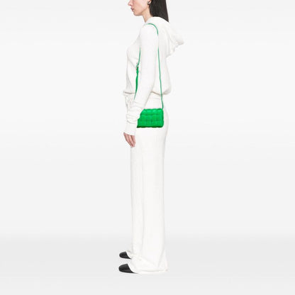 Bottega Veneta Maxi Intrecciato Cassette Green Leather Women's Bottega Veneta