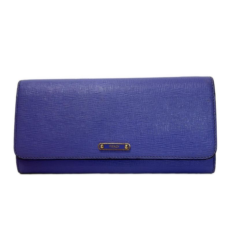 Fendi Wallet Cles Jons 8m0365 Purple Chain Wallet Leather