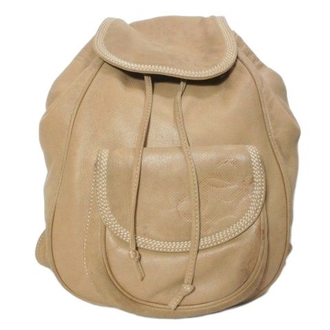 Loewe Anagram Lambskin Backpack Sac Bag Beige X
