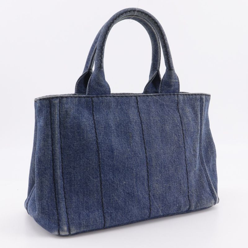 Prada Canapa Tote Bag 1bg439 Denim Blue Ladies Handbag
