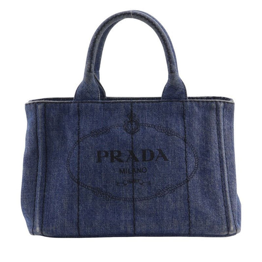 Prada Canapa Tote Bag 1bg439 Denim Blue Ladies Handbag