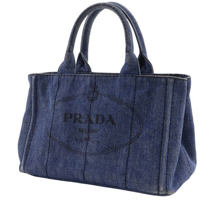 Prada Canapa Tote Bag 1bg439 Denim Blue Ladies Handbag
