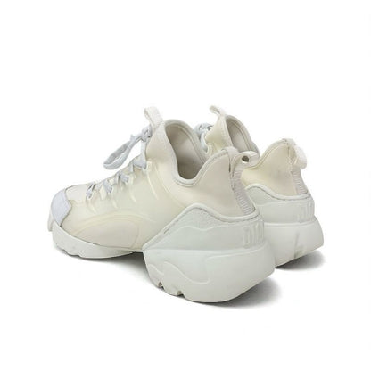 Christian Dior D-connect Sneakers Shoes Rubber Fabric Leather White Logo