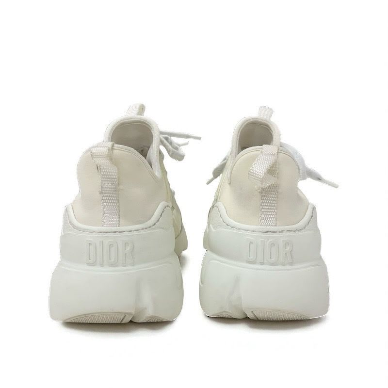 Christian Dior D-connect Sneakers Shoes Rubber Fabric Leather White Logo