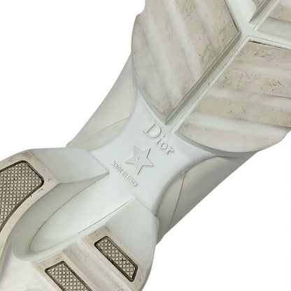 Christian Dior D-connect Sneakers Shoes Rubber Fabric Leather White Logo