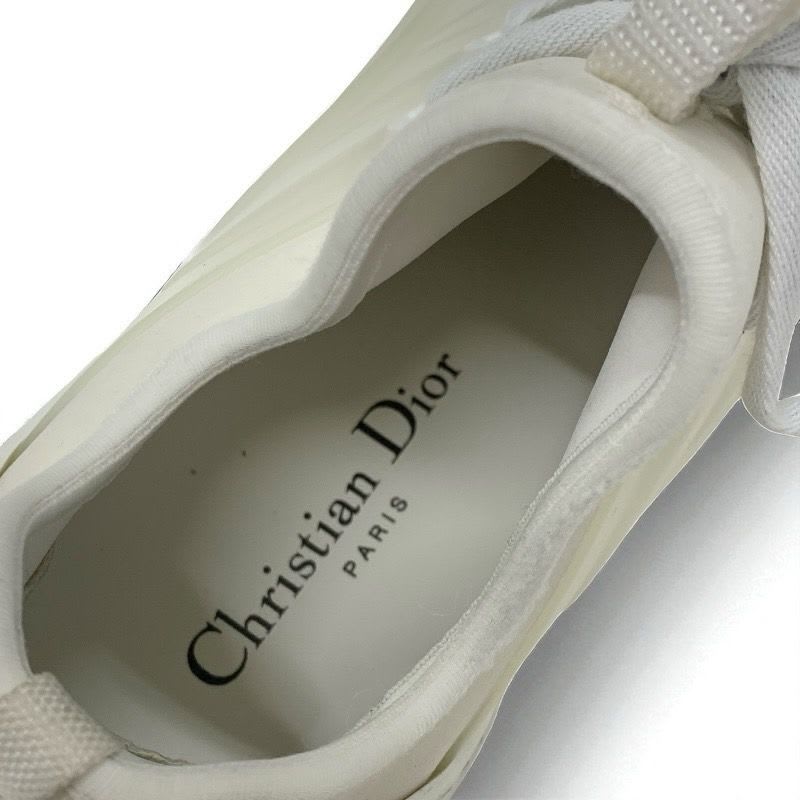 Christian Dior D-connect Sneakers Shoes Rubber Fabric Leather White Logo