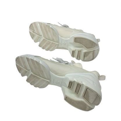Christian Dior D-connect Sneakers Shoes Rubber Fabric Leather White Logo