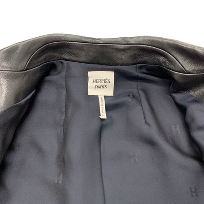 Hermes Outerwear Black Jacket Blouson Leather