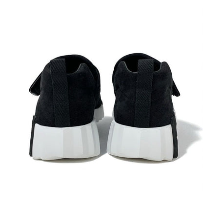 Hermes H Sneakers Shoes Suede Black Velcro
