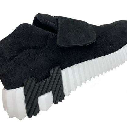 Hermes H Sneakers Shoes Suede Black Velcro