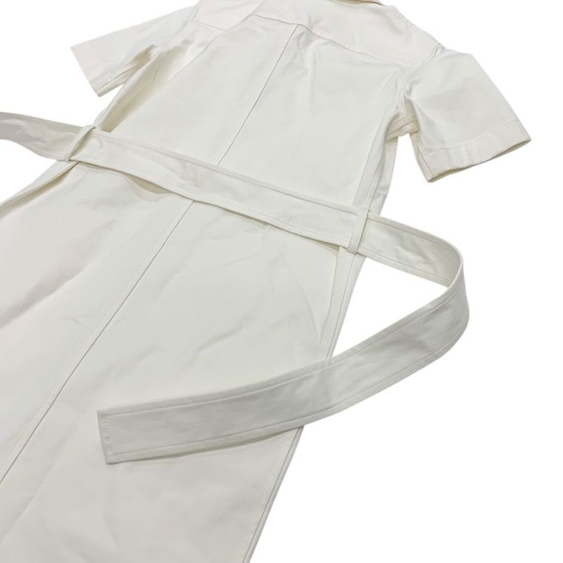 Hermes Dress Cotton White Shirt With Zipper Belt