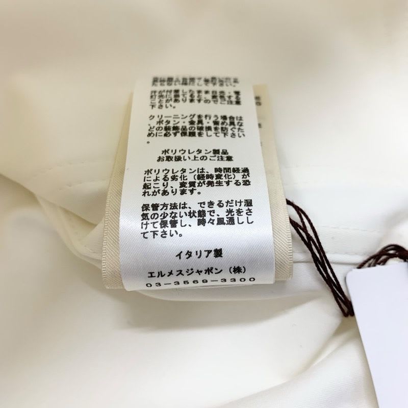 Hermes Dress Cotton White Shirt With Zipper Belt