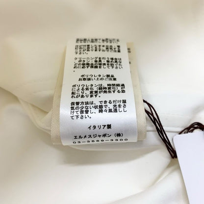 Hermes Dress Cotton White Shirt With Zipper Belt